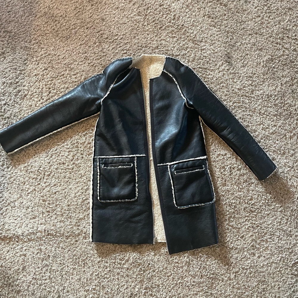 Reversible Leather and Wool Coat